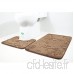 Tapis de Cuisine Tapis de Bain 2pcs Dolphin Flannel tapis de bain Set tapis absorbant tapis anti-dérapant ensemble de tapis Rectangle en forme de U Mat-Brown - B07MFPQS2R